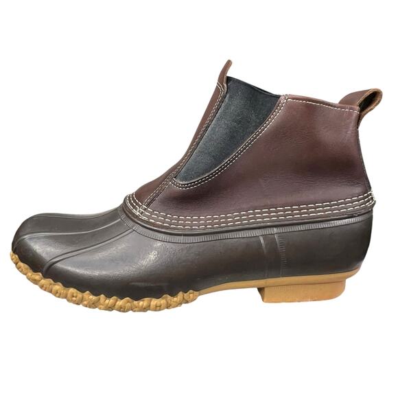 L.L. Bean Men’s Brown Waterproof Chelsea Duck Boot Size US 13 - Picture 3 of 10